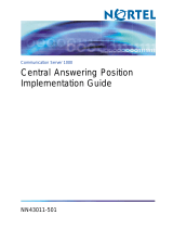 Avaya Central Answering Position User manual