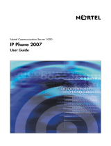 Avaya Communication Server 1000 IP Phone 2007 User guide