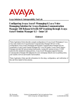 Avaya Configuring Aura Messaging 6.1 as a Voice Messaging Solution User manual