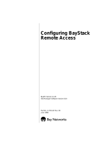 Avaya Configuring BayStack Remote Access User manual