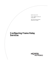 Avaya Configuring Frame Relay Services User manual
