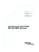 Avaya Configuring IP, ARP, RARP, RIP, and OSPF Services User manual