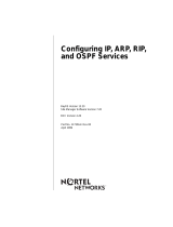 Avaya Configuring IP, ARP, RIP, and OSPF Services User manual
