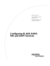 Avaya Configuring IP, ARP, RIP, and OSPF Services User manual