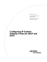 Avaya Configuring IP Exterior Gateway Protocols (BGP and EGP) User manual