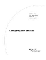 Avaya Configuring LNM Services User manual