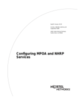 Avaya Configuring MPOA Services User manual