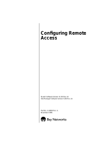 Avaya Configuring Remote Access User manual