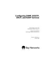 Avaya Configuring SNMP, BOOTP, DHCP, and RARP Services User manual