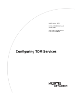 Avaya Configuring TDM Services User manual