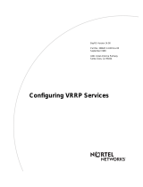 Avaya Configuring VRRP Services User manual