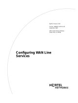 Avaya Configuring WAN Lines Services User manual
