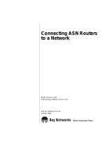 Avaya Connecting ASN Routers to a Network User manual
