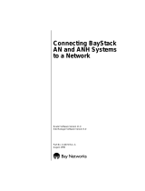 Avaya Connecting BayStack AN and ANH Platforms to a Network User manual