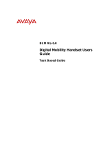 Avaya Digital Mobility Handset BCM Rls 6.0 User manual