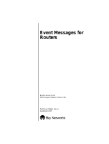 Avaya Event Messages for Routers User manual