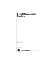 Avaya Event Messages for Routers User manual