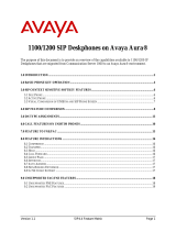 Avaya Feature Matrix for 1100/1200 User manual