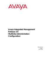 Avaya Integrated Management Release 3.0 MultiSite Administration Configuration manual