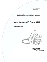 Nortel IP Phone 2001 User manual