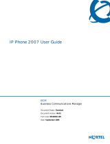 Nortel IP Phone 2007 User manual