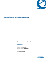 Nortel Softphone 2050 User manual
