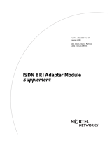 Avaya ISDN BRI Adapter - Passport 5430 Module Supplement User manual