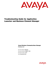 Avaya Launcher and Business Element Manager User manual