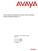 Avaya Media Processing Server Series Alarm Reference Manual (Software Release 2.1) Reference guide
