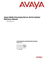 Avaya Media Processing Server Series System (Software Release 2.1) Reference guide