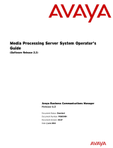Avaya Media Processing Server System User manual