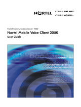 Avaya Mobile Voice Client 2050 User manual