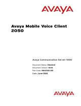 Avaya Mobile Voice Client 2050 User guide
