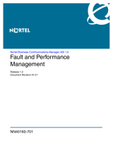 Avaya Nortel Business Communications Manager 450 1.0 Fault and Performance Management User manual