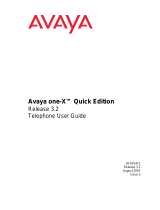 Avaya one-X Quick Edition Release 3.2.0 Telephone User guide