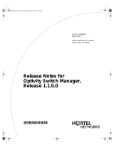 Avaya Optivity Switch Manager Release 1.1.0.0 Release Notes