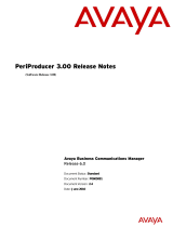 Avaya PeriProducer 3.00 (Software Release 3.00) - Business Communications Manager Release Notes
