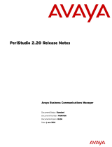 Avaya PeriStudio 2.20 - Business Communications Manager Release Notes