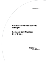 Avaya Personal Call Manager User guide