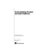 Avaya Quick-Starting Routers and BNX Platforms User manual