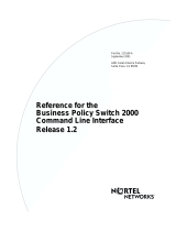 Avaya Reference for the Business Policy Switch 2000 Command Line Interface Release 1.2 User manual