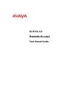 Avaya Remote Access BCM Rls 6.0 User manual