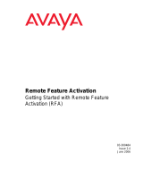 Avaya Remote Feature Activation Getting Started with Remote Feature Activation (RFA) User manual