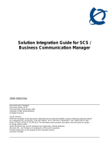 Avaya SCS / Business Communication Manager User manual