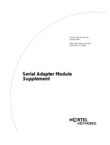 Avaya Serial Adapter - Passport 5430 Module Supplement User manual