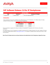 Avaya SIP Software Release 3.0 Important information