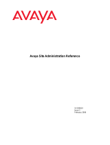 Avaya Site Administration Reference Release 3.1 User manual