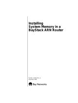 Avaya System Memory in a BayStack ARN Router User manual