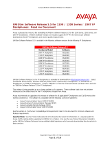 Avaya UNIStim Software Release 5.5 for 1100/1200 Series Important information