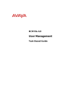 Avaya User Management BCM Rls 6.0 User manual